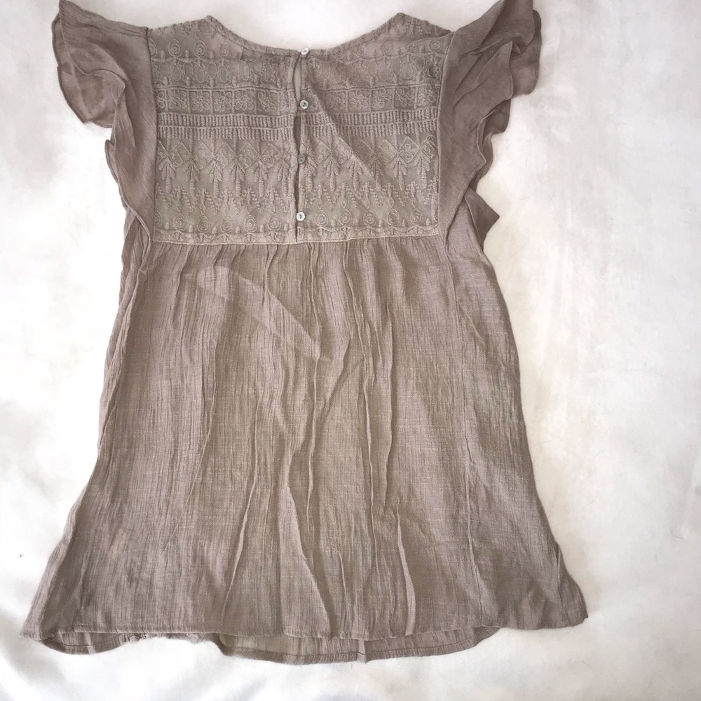 NWOT New Directions Peasant Top Crochet Gauze - Picture 2 of 4
